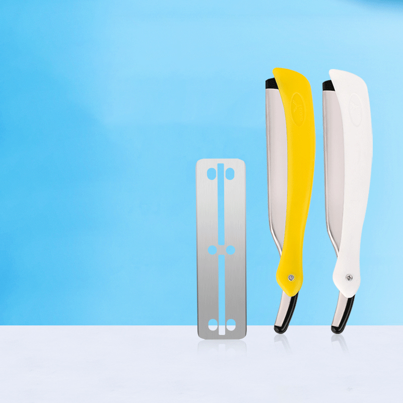 Bärbar vikbar skäggögonbryn trimning 77 blad rak rakhyvel