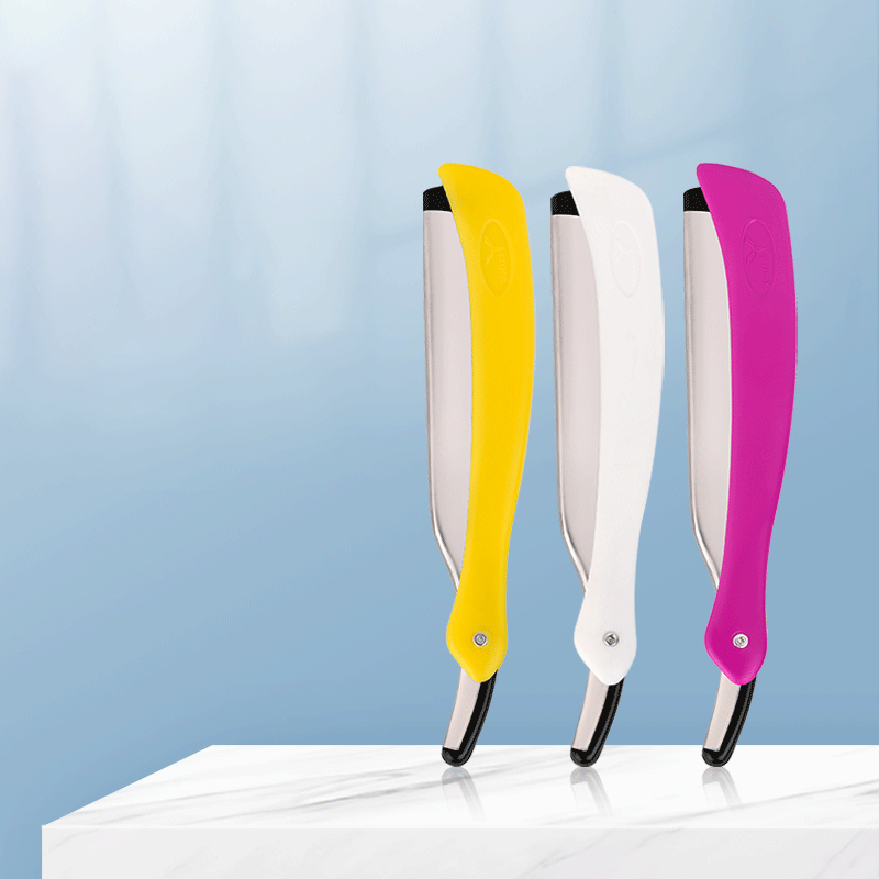 Bärbar vikbar skäggögonbryn trimning 77 blad rak rakhyvel