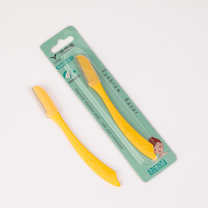 Bärbar engångsrakhyvel för ögonbryn för resor