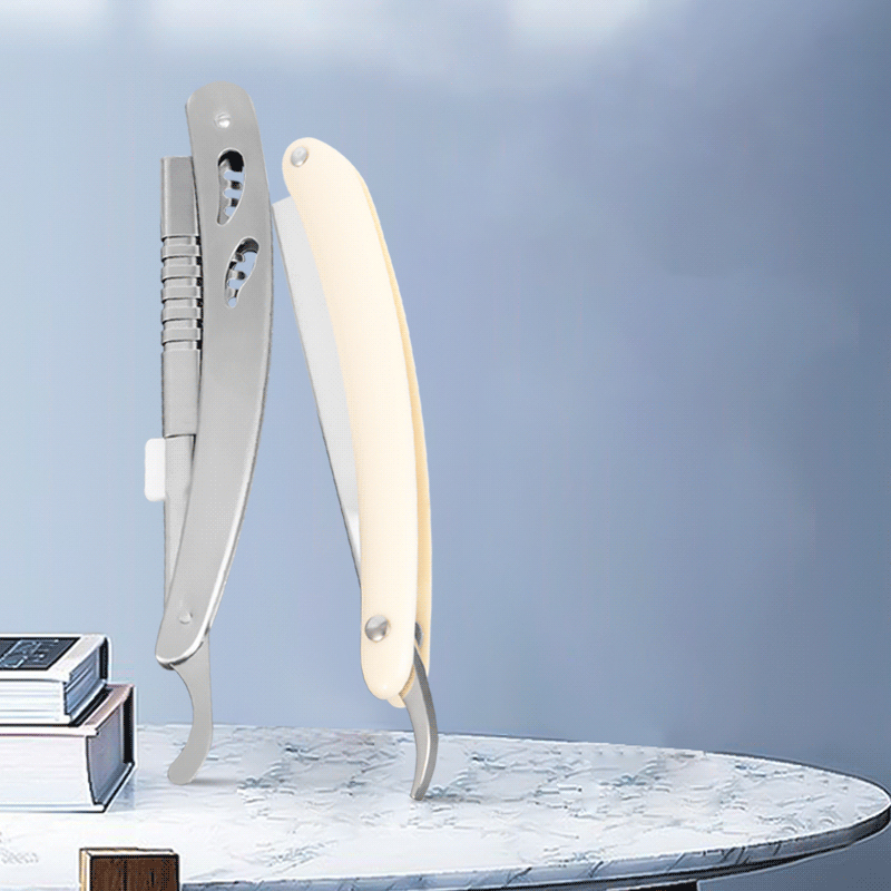 Hållbart rostfritt stål korrugerat rakt rakhyvelhandtag