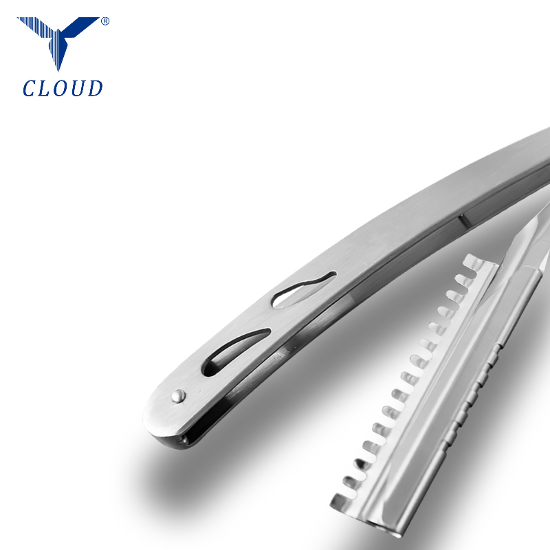 Hållbart rostfritt stål korrugerat rakt rakhyvelhandtag