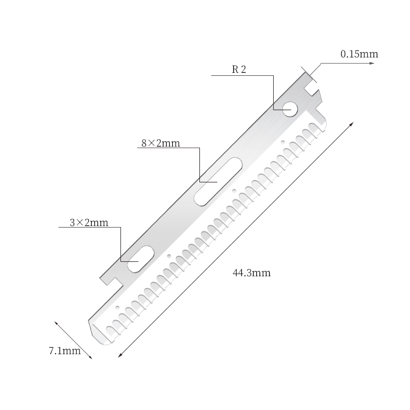 Nanobelagda rakblad för ansikte och ögonbryn i rostfritt stål