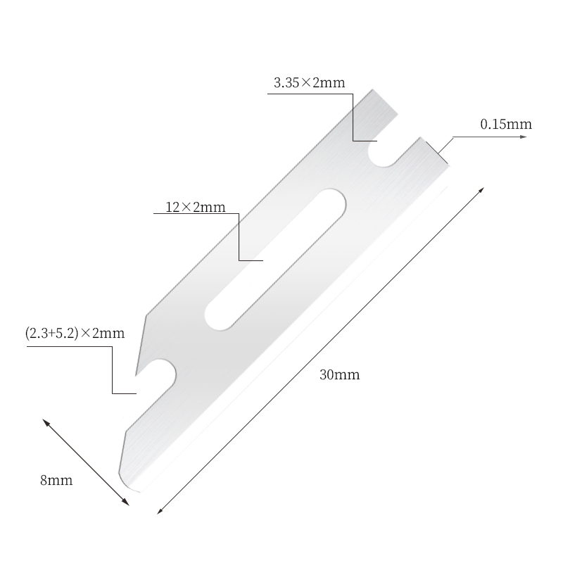 Bärbara ultrasläta rakblad i rostfritt stål
