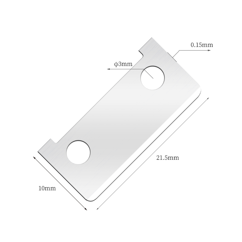 Enkelsidiga rakblad för ögonbryn i rostfritt stål