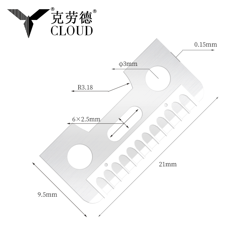 Enkelsidiga rakblad för ögonbryn i rostfritt stål