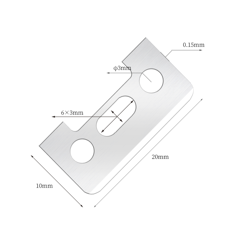 Enkelsidiga rakblad för ögonbryn i rostfritt stål