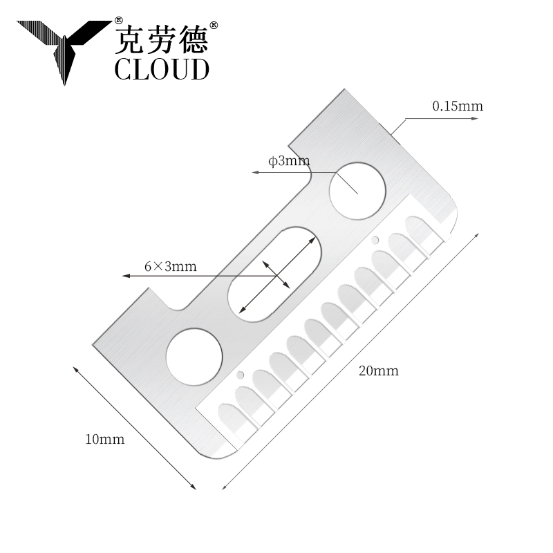 Enkelsidiga rakblad för ögonbryn i rostfritt stål
