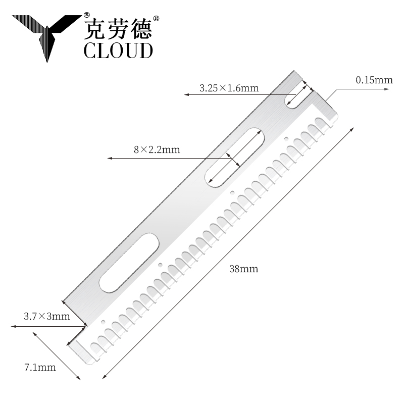Fleranvändbara, återanvändbara rakblad för ögonbryn i rostfritt stål