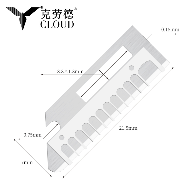Precision, skarpa knivblad för formning av ögonbryn i rostfritt stål