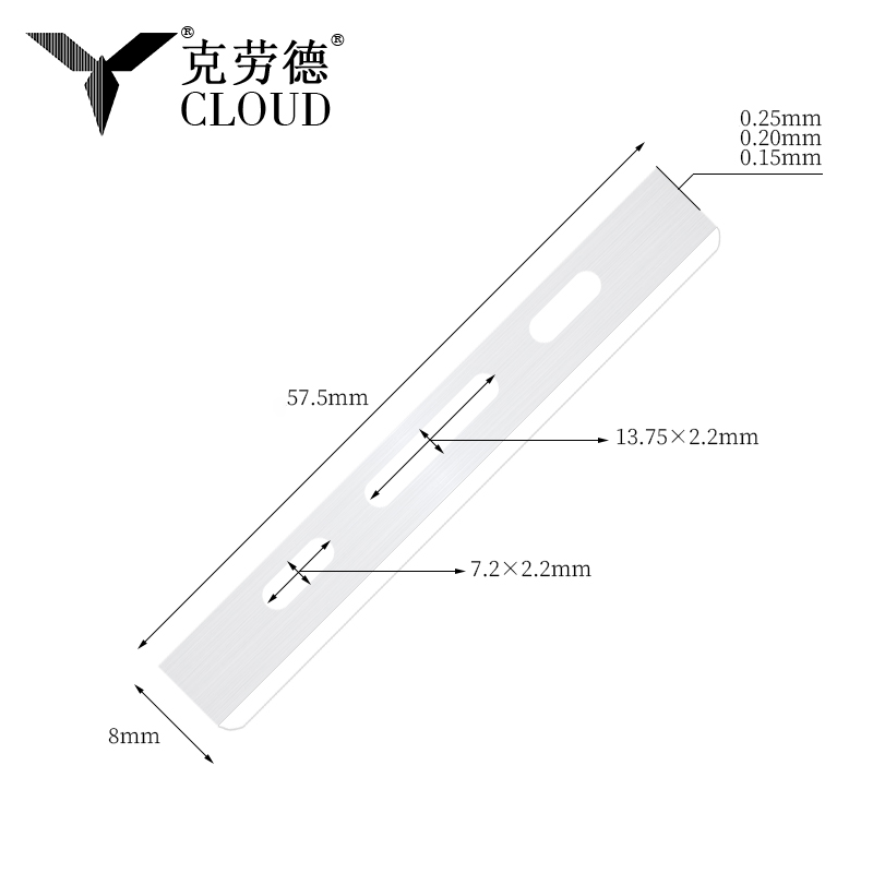 Rostfritt stål Single Edge Hårklippningsblad