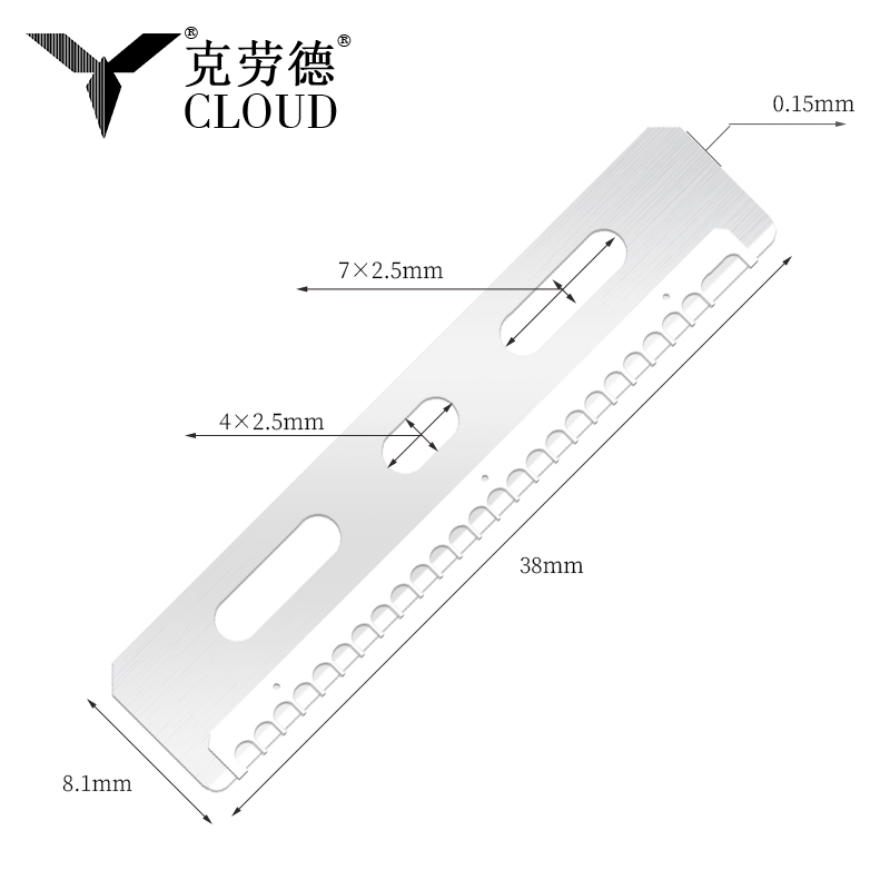 Slitstarkt återanvändbart skärblad för ögonbryn i rostfritt stål